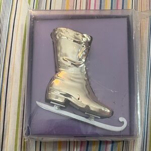 Department 56 Silver Ice Skate Ornament